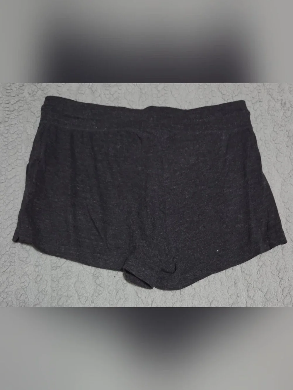 Women's Dark Gray Nike Lounge Shorts with Pink Drawstring
